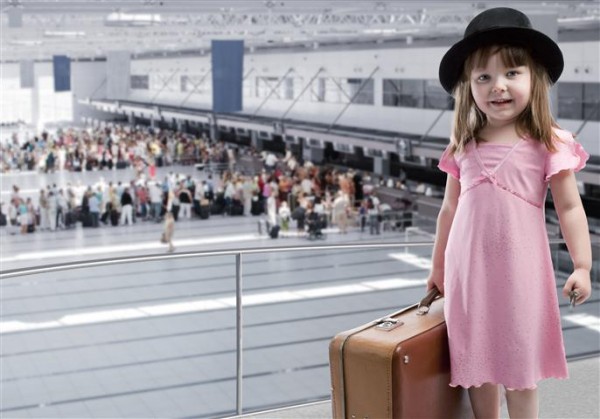 child at airport